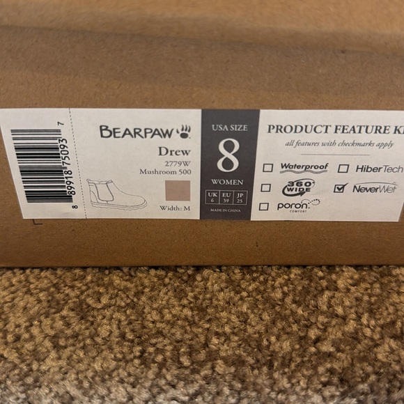 Bearpaw “Ugg”-like Drew boots NIB in mushroom - Picture 4 of 4